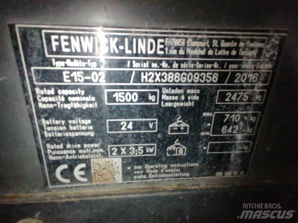 Linde E15-02 バッテリーフォークリフト