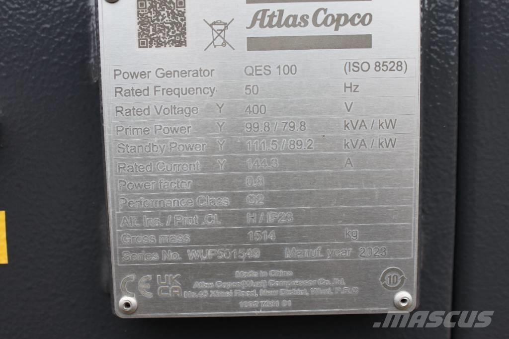 Atlas Copco QES 100 ディーゼル発電機