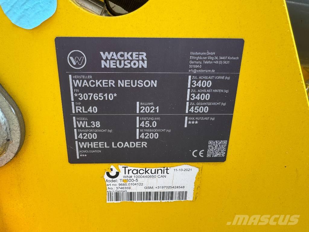 Wacker Neuson WL38 ホイールローダー・タイヤショベル
