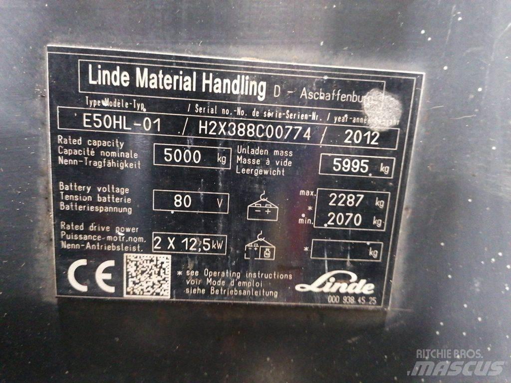 Linde E50HL-01 バッテリーフォークリフト
