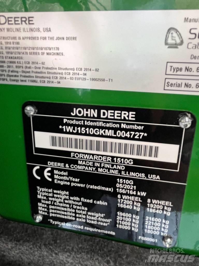 John Deere 1510 G フォワーダー