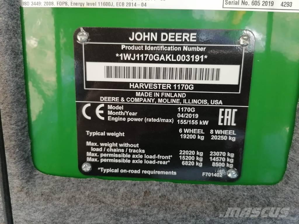 John Deere 1170G ハーベスター