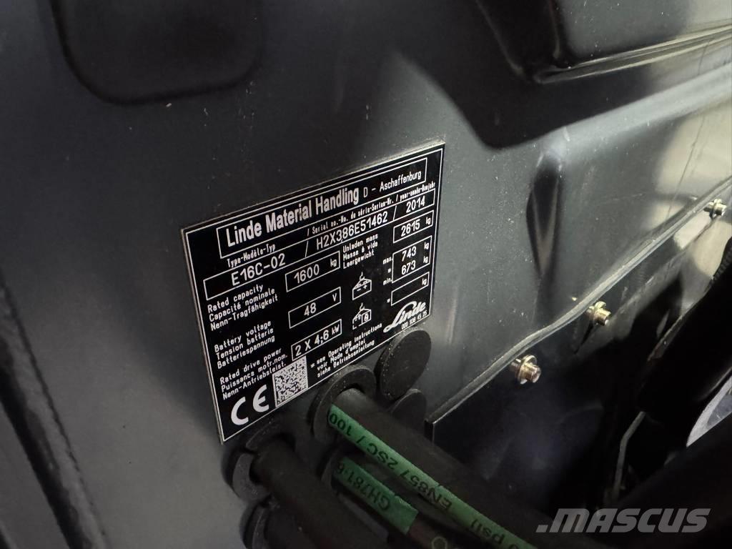 Linde E 16 C-02 バッテリーフォークリフト