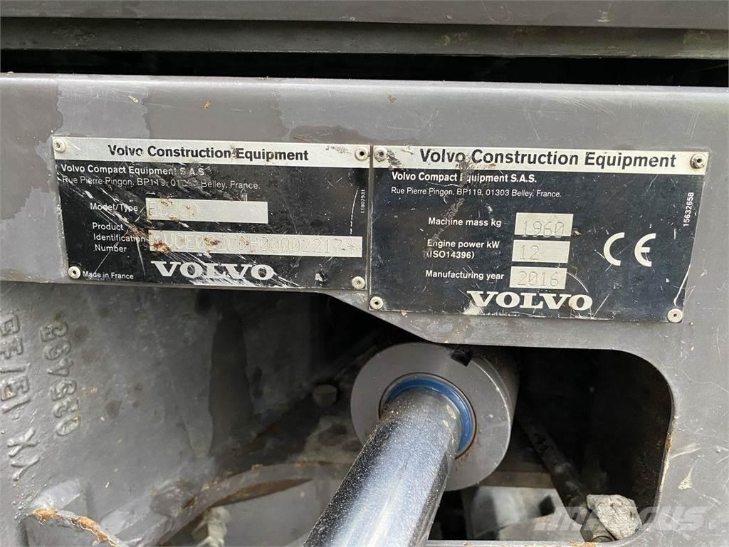 Volvo EC20D ホイール式油圧ショベル（パワーショベル・ユンボ・バックホー）