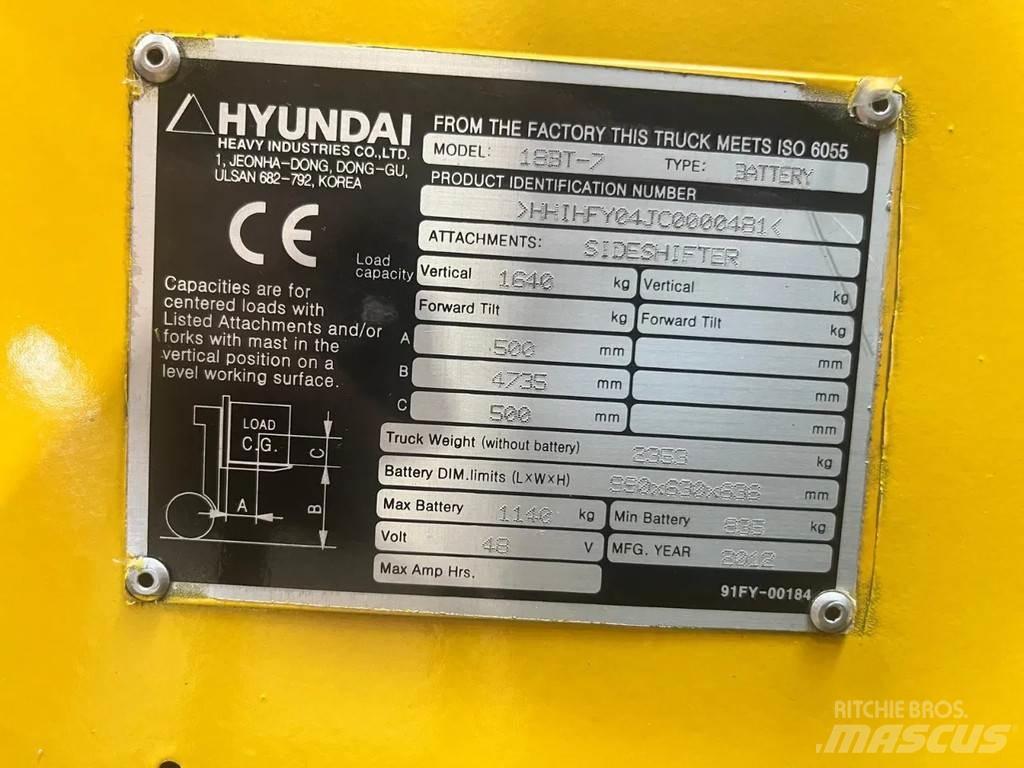 Hyundai 18BT-7 バッテリーフォークリフト