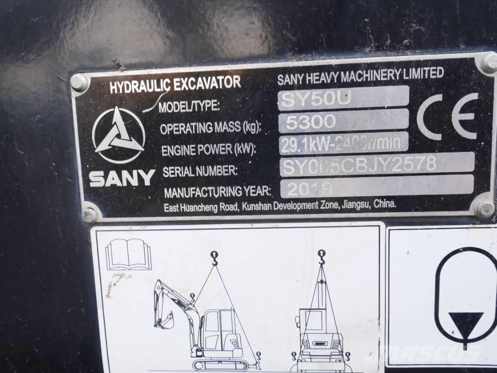 Sany SY 50 U ミニ油圧ショベル 7t以下（ミニユンボ・ミニディガー）