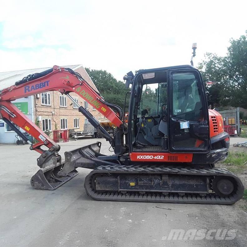 Kubota KX080-4a2 中型油圧ショベル 7ｔ-12ｔ（ユンボ・パワーショベル・バックホー）