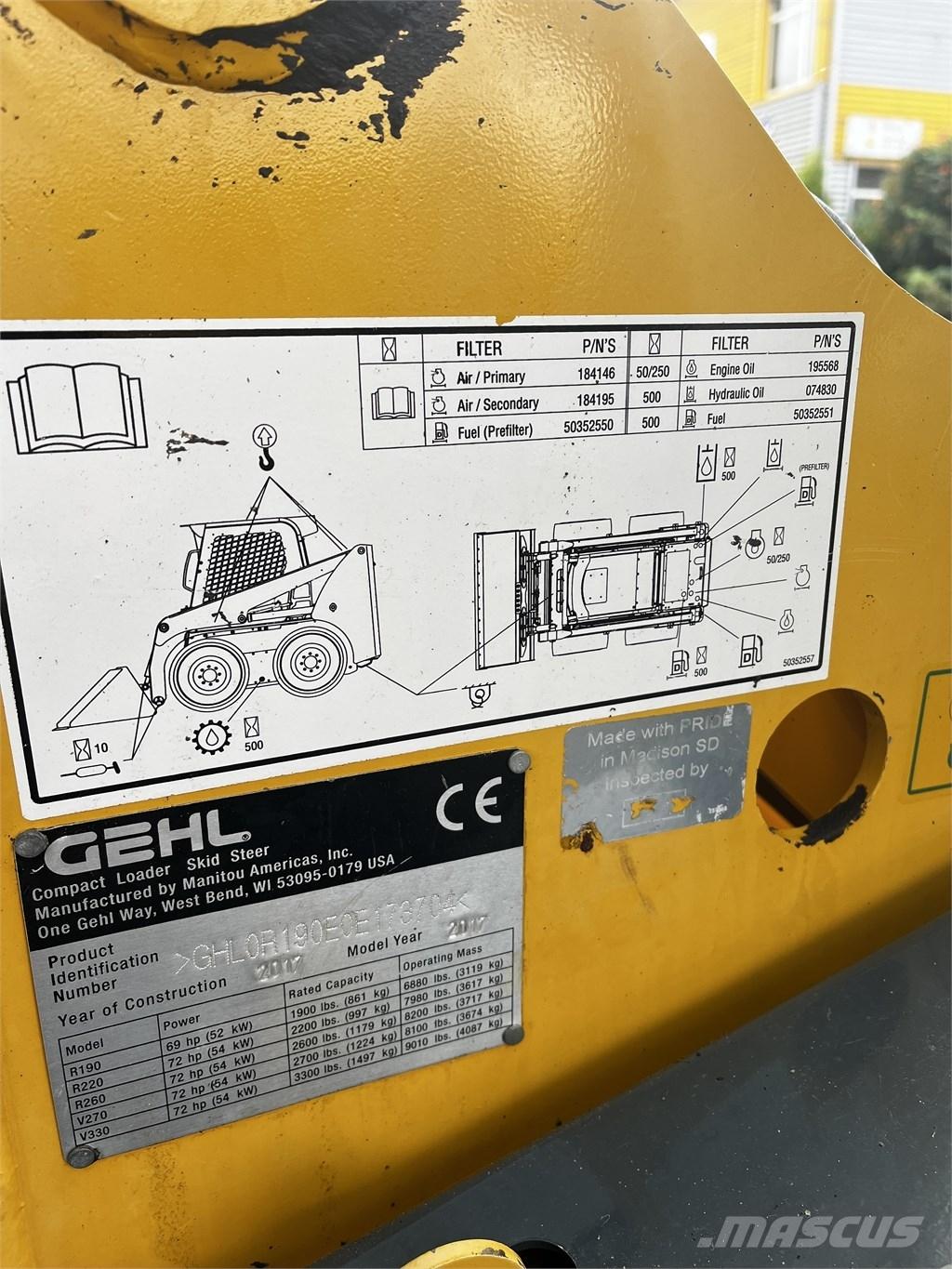 Gehl R 190 スキッドステアローダー