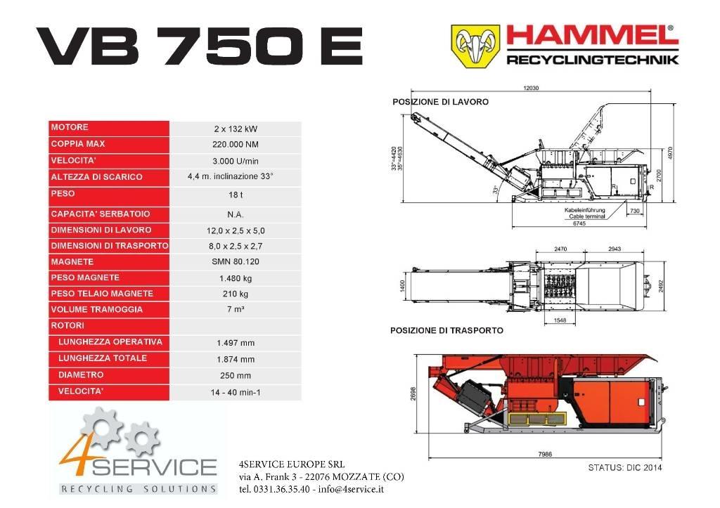 Hammel VB 750 E 廃棄物シュレッダー