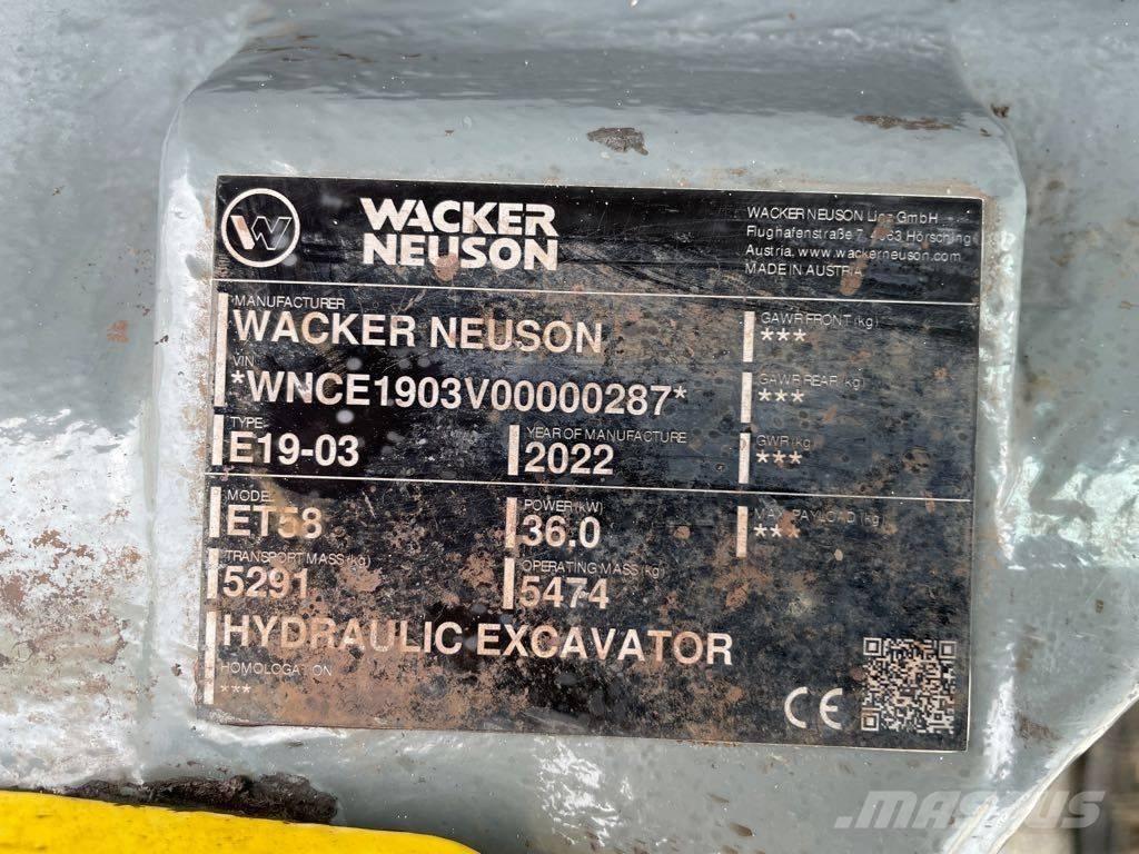 Wacker Neuson ET58 大型油圧ショベル12t以上（パワーショベル・ユンボ）