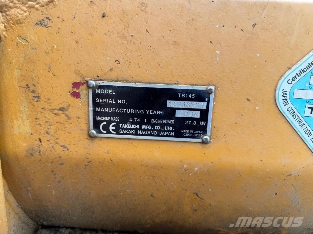 Takeuchi TB 145 ミニ油圧ショベル 7t以下（ミニユンボ・ミニディガー）