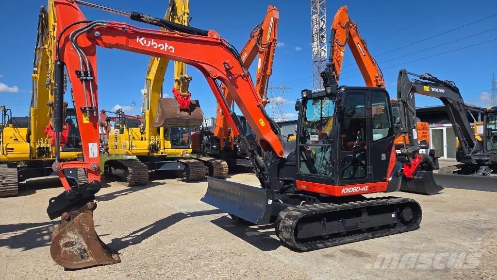 Kubota KX 080-4 中型油圧ショベル 7ｔ-12ｔ（ユンボ・パワーショベル・バックホー）