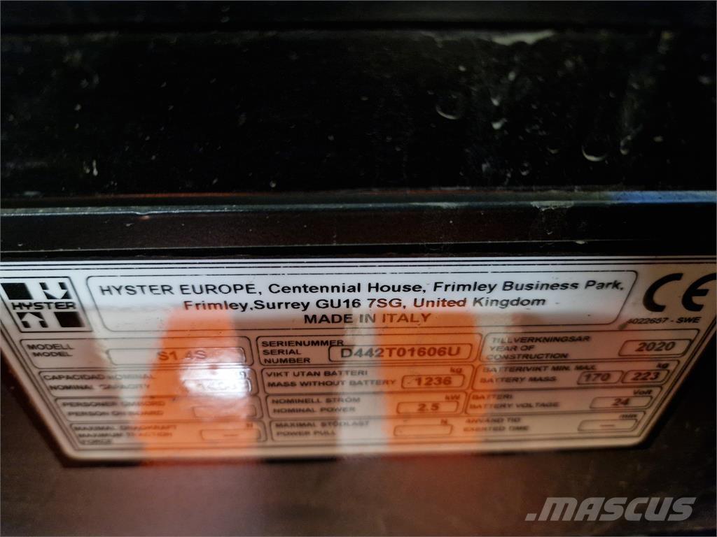 Hyster S1.4S IL 自走式スタッカー