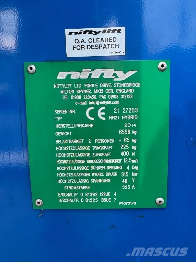 Niftylift HR 21 D E ブームリフト　屈伸型