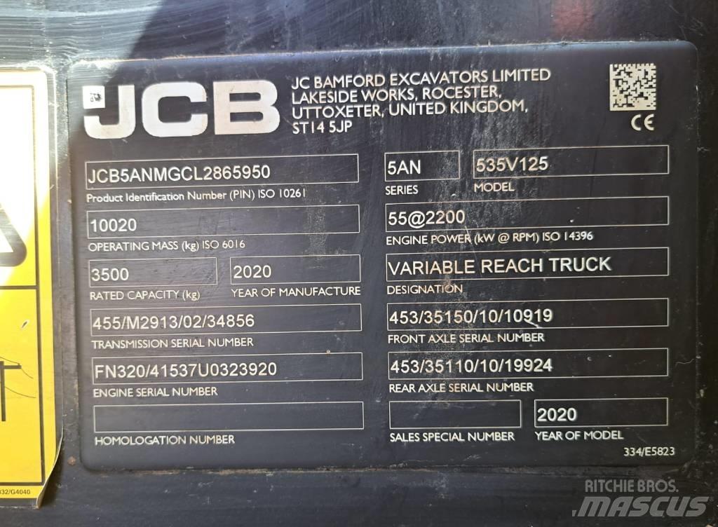 JCB 535 V 125 テレスコーピックハンドラー