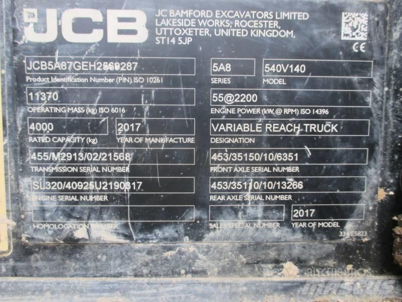 JCB 540-140 テレスコーピックハンドラー