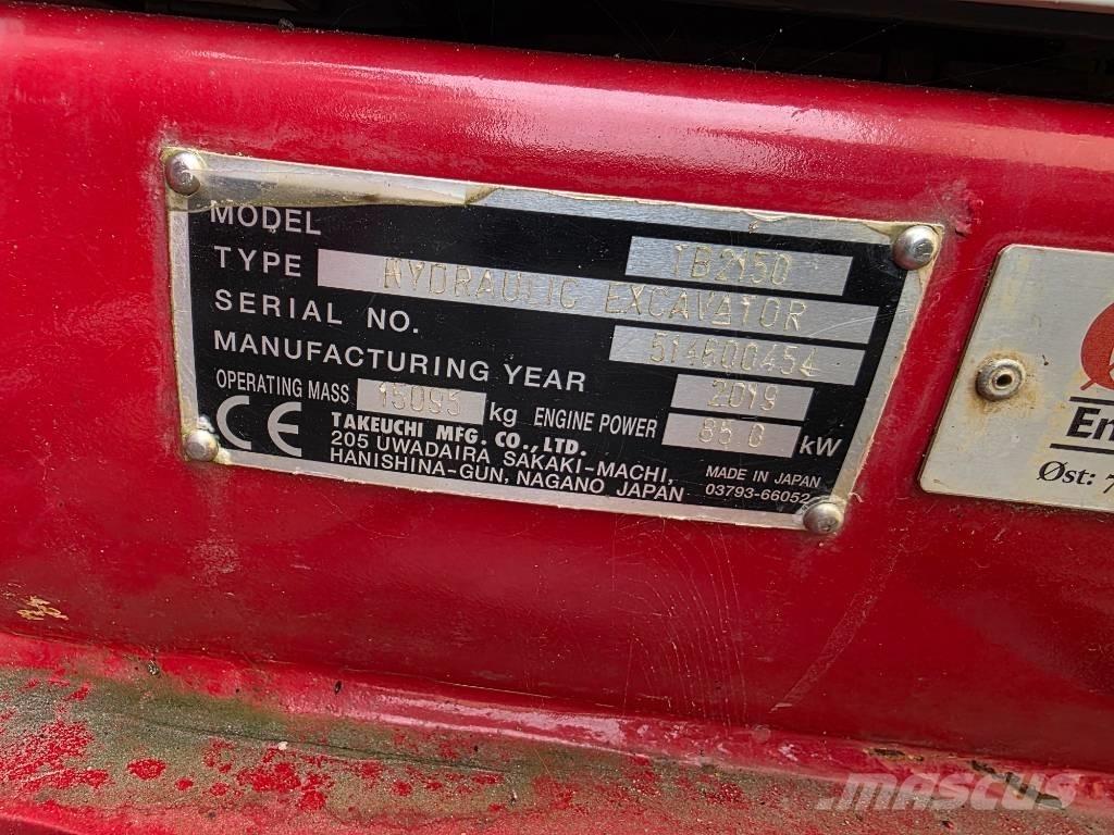 Takeuchi TB 2150 大型油圧ショベル12t以上（パワーショベル・ユンボ）