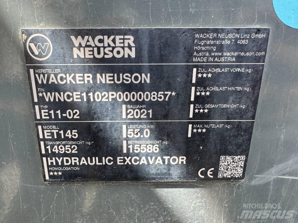 Wacker Neuson ET145 大型油圧ショベル12t以上（パワーショベル・ユンボ）