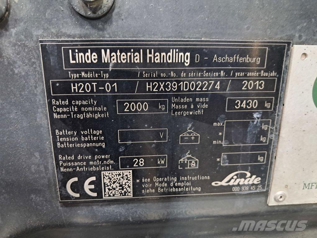 Linde H20T-02 LPGフォークリフト