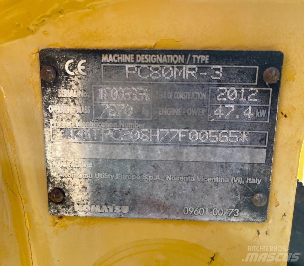 Komatsu PC 80 MR-3 中型油圧ショベル 7ｔ-12ｔ（ユンボ・パワーショベル・バックホー）