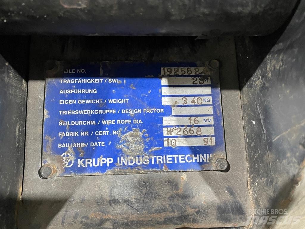 Krupp hookblock 28T クレーン部品と設備