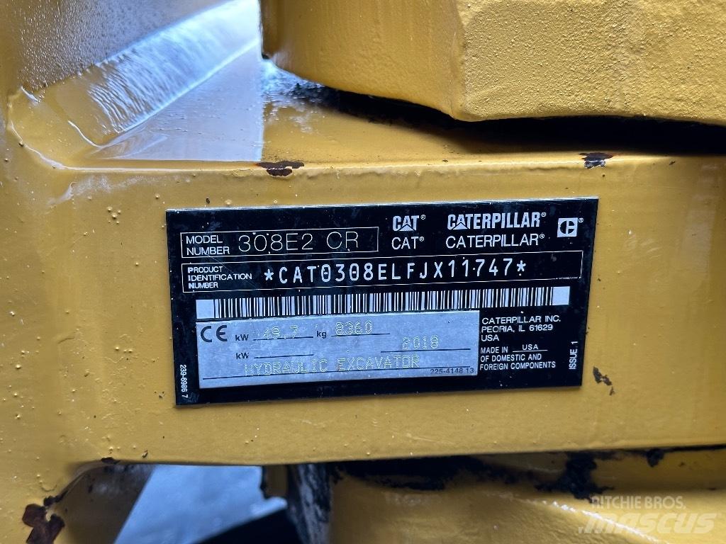 CAT 308E2 CR 中型油圧ショベル 7ｔ-12ｔ（ユンボ・パワーショベル・バックホー）