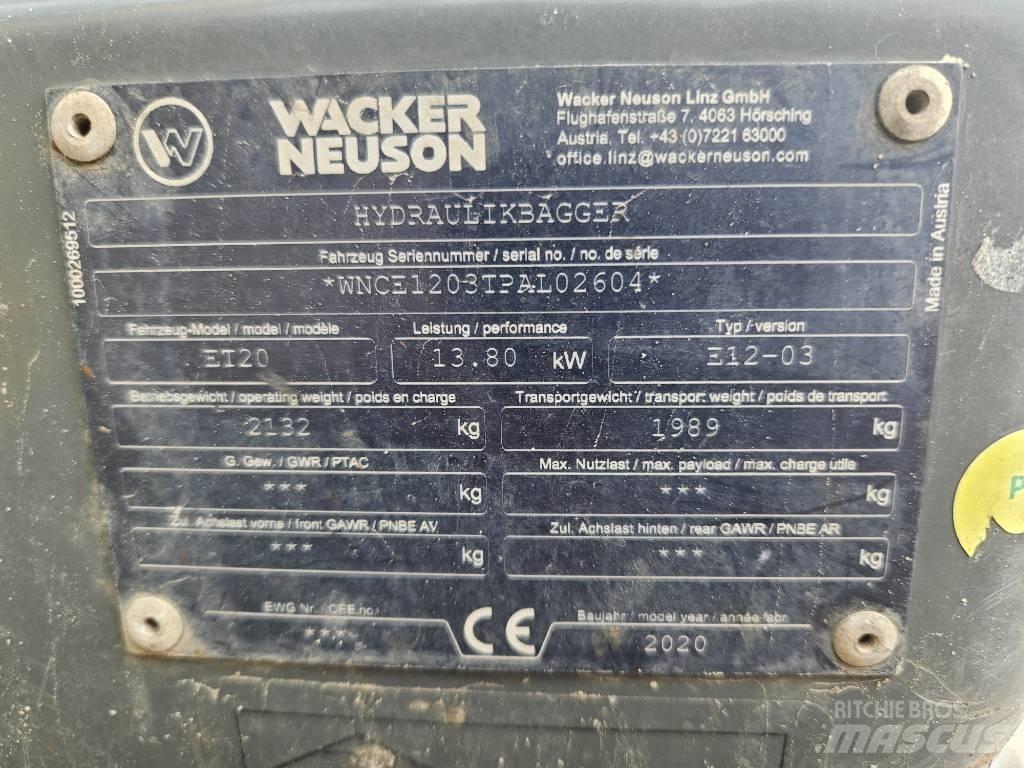 Wacker Neuson ET 20 ミニ油圧ショベル 7t以下（ミニユンボ・ミニディガー）