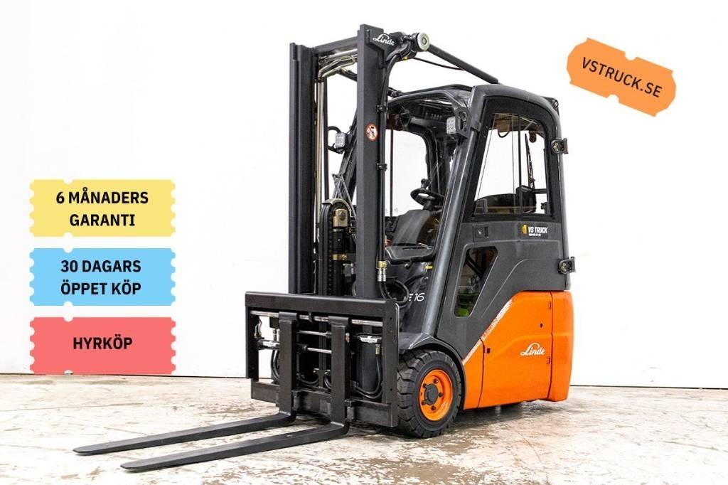 Linde E 16 バッテリーフォークリフト