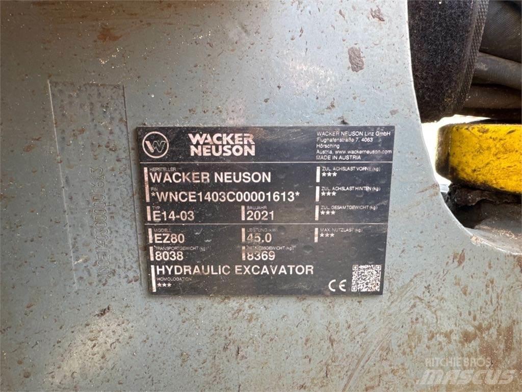 Wacker Neuson EZ80 大型油圧ショベル12t以上（パワーショベル・ユンボ）