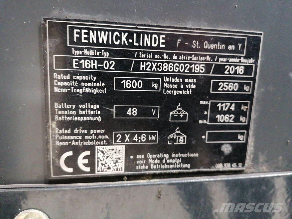 Linde E16H-02 バッテリーフォークリフト