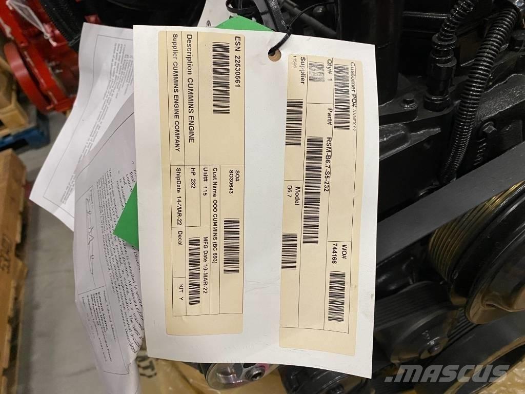 Cummins QSB6.7 農業機械 -　その他