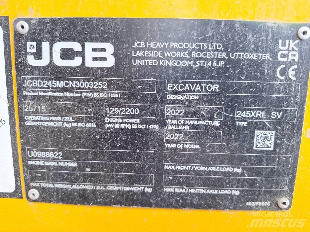JCB 245 XR LC 大型油圧ショベル12t以上（パワーショベル・ユンボ）