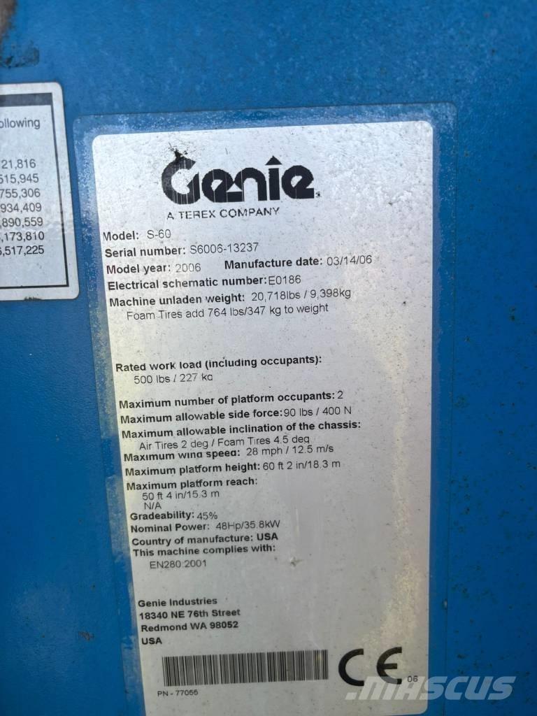 Genie S 60 ブームリフト　直伸型