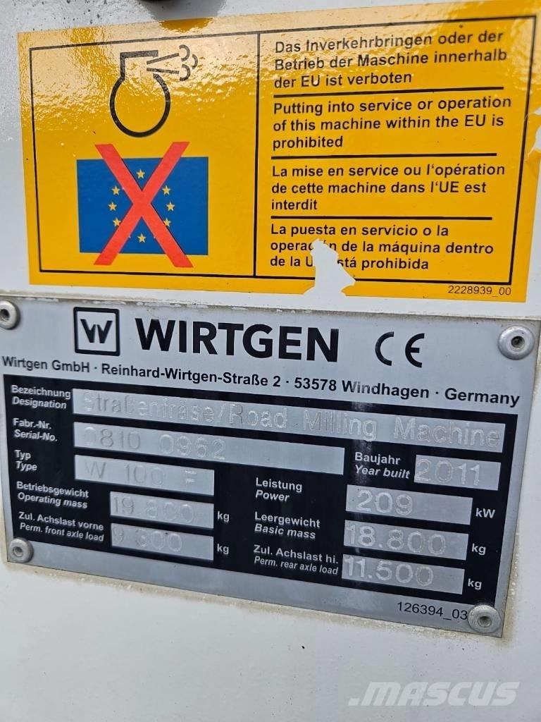 Wirtgen W 100 F アスファルトコールドミリングマシーン