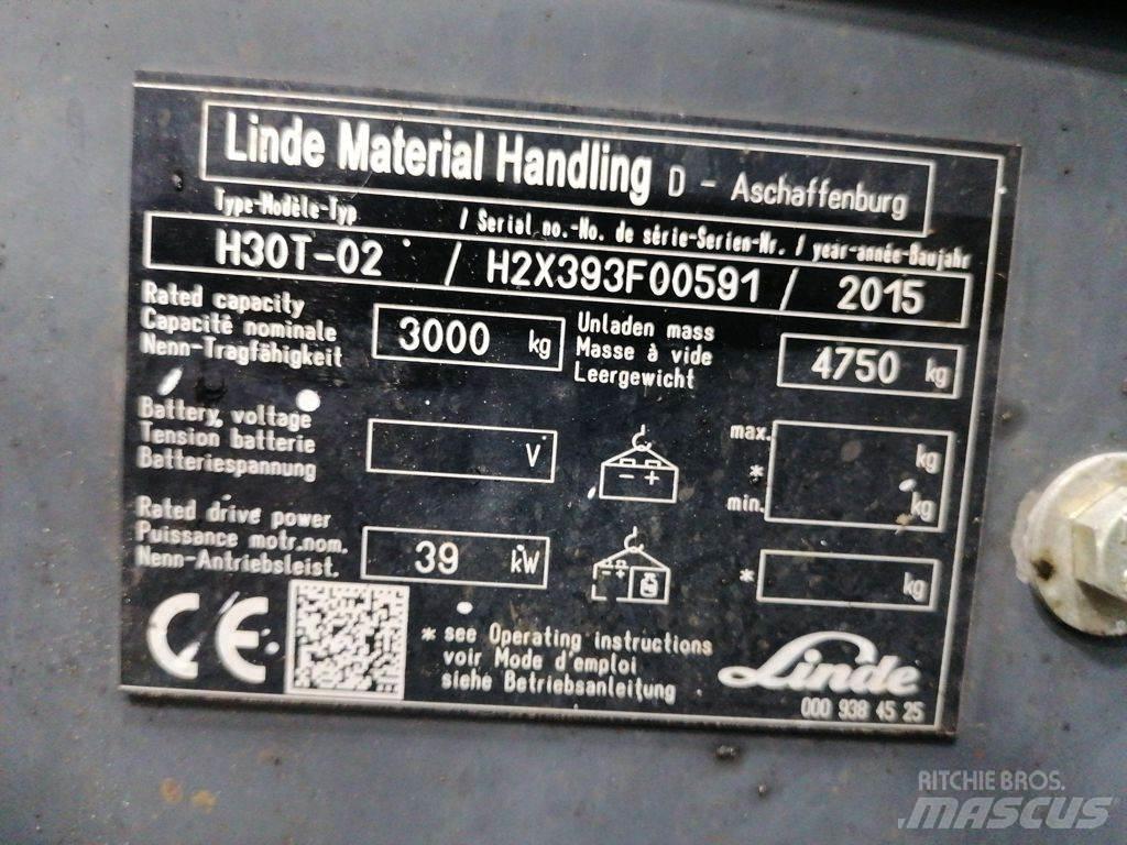 Linde H30T-02 LPGフォークリフト