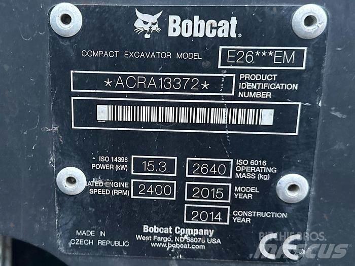 Bobcat E26 ミニ油圧ショベル 7t以下（ミニユンボ・ミニディガー）