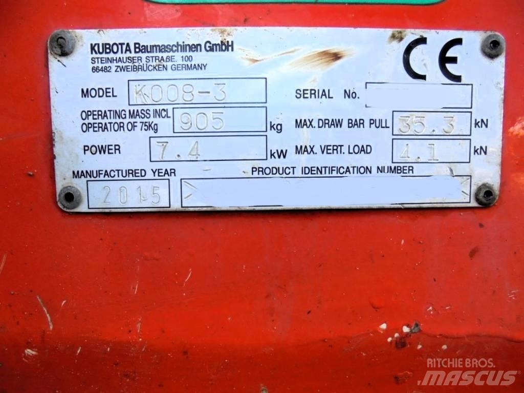Kubota K 008-3 ミニ油圧ショベル 7t以下（ミニユンボ・ミニディガー）