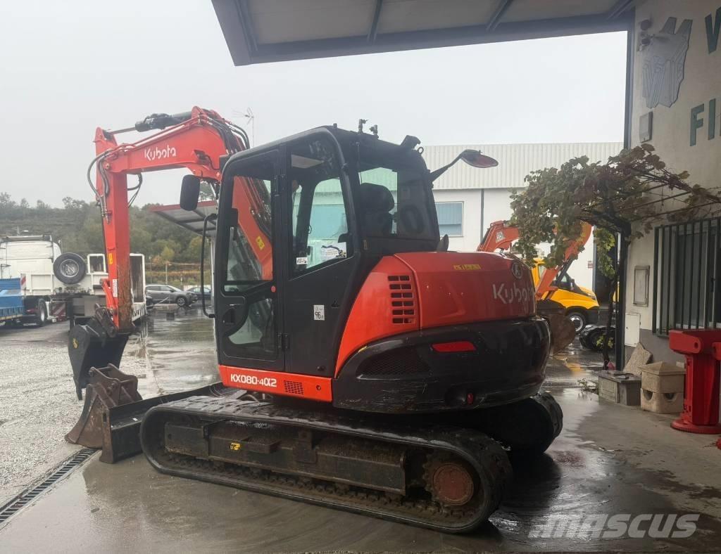Kubota KX 080 中型油圧ショベル 7ｔ-12ｔ（ユンボ・パワーショベル・バックホー）