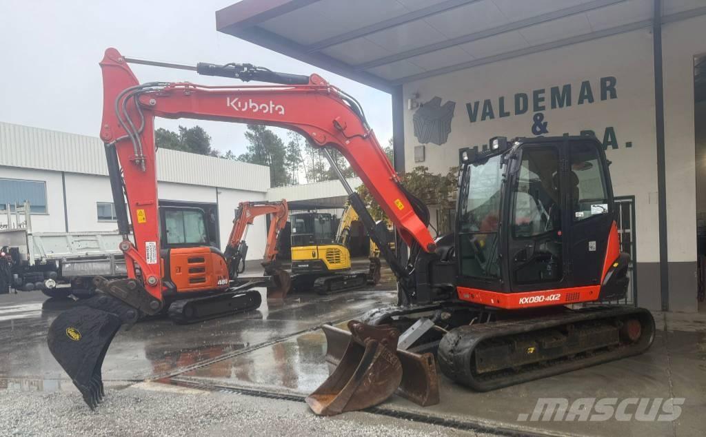Kubota KX 080 中型油圧ショベル 7ｔ-12ｔ（ユンボ・パワーショベル・バックホー）