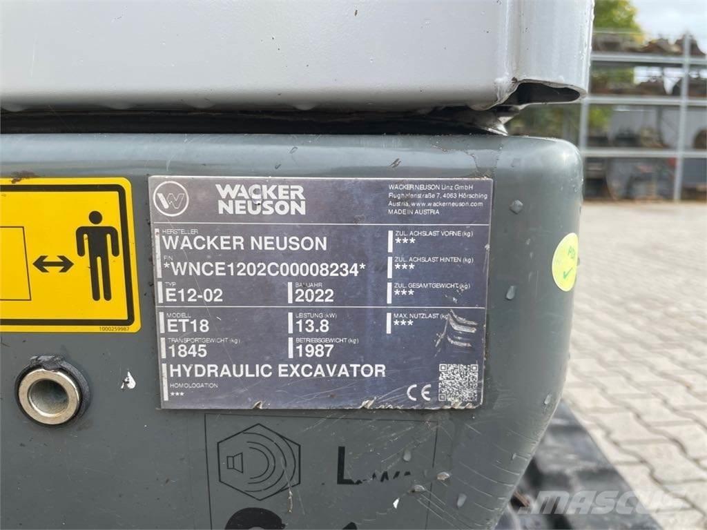 Wacker Neuson ET18 大型油圧ショベル12t以上（パワーショベル・ユンボ）