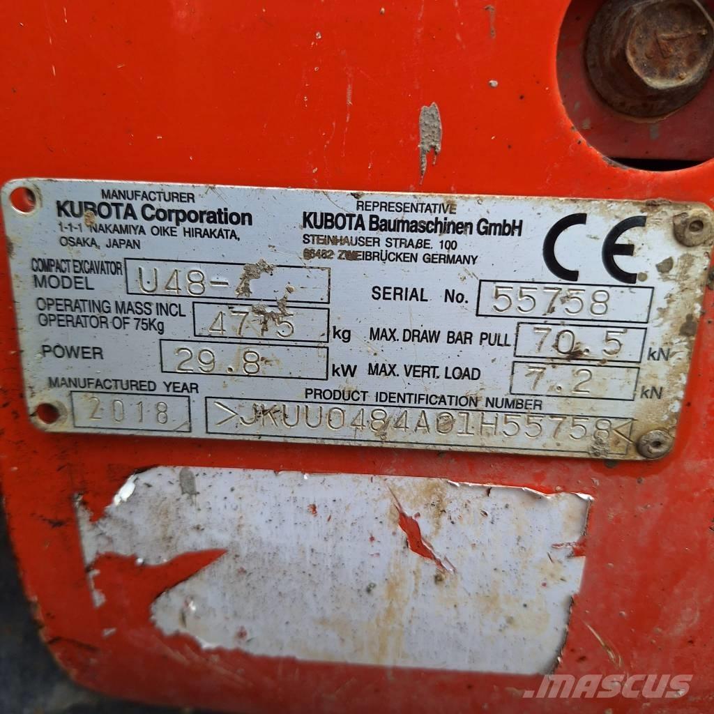 Kubota U 48-4 ミニ油圧ショベル 7t以下（ミニユンボ・ミニディガー）