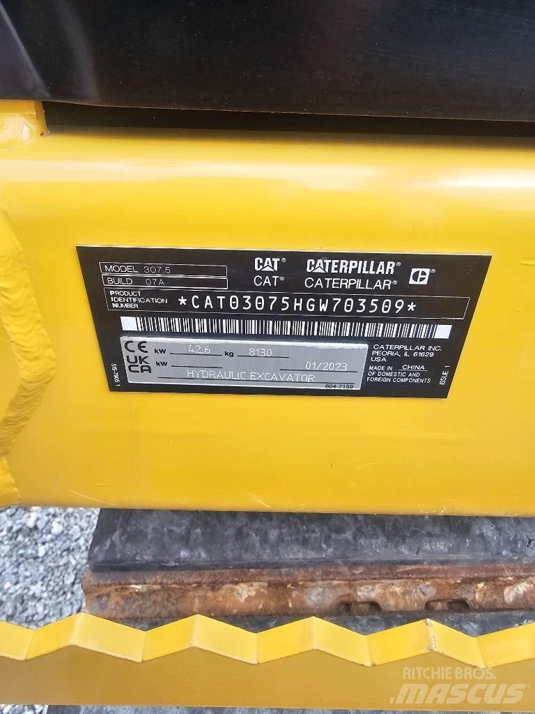 CAT 307.5 中型油圧ショベル 7ｔ-12ｔ（ユンボ・パワーショベル・バックホー）