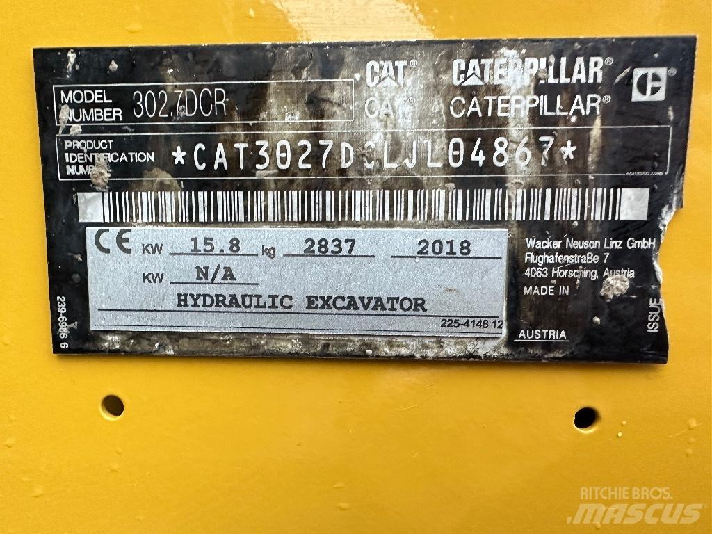 CAT 302.7 D CR ミニ油圧ショベル 7t以下（ミニユンボ・ミニディガー）