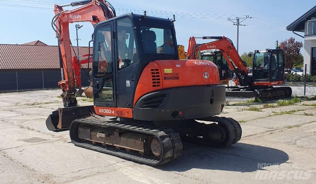 Kubota KX 080-4 中型油圧ショベル 7ｔ-12ｔ（ユンボ・パワーショベル・バックホー）