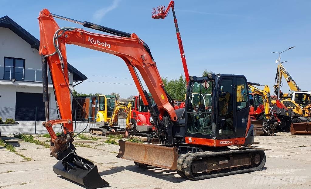 Kubota KX 080-4 中型油圧ショベル 7ｔ-12ｔ（ユンボ・パワーショベル・バックホー）