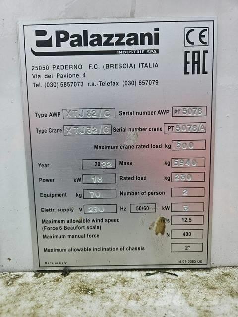 Palazzani XTJ 32C その他リフトとプラットフォーム