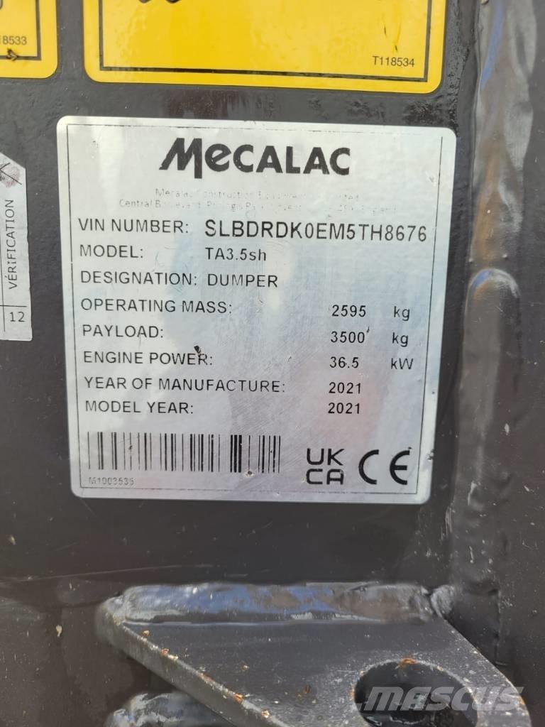 Mecalac TA 3.5 サイト　ダンプ