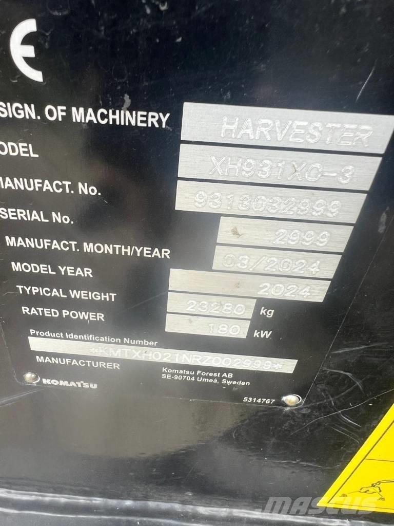 Komatsu 931 XC ハーベスター