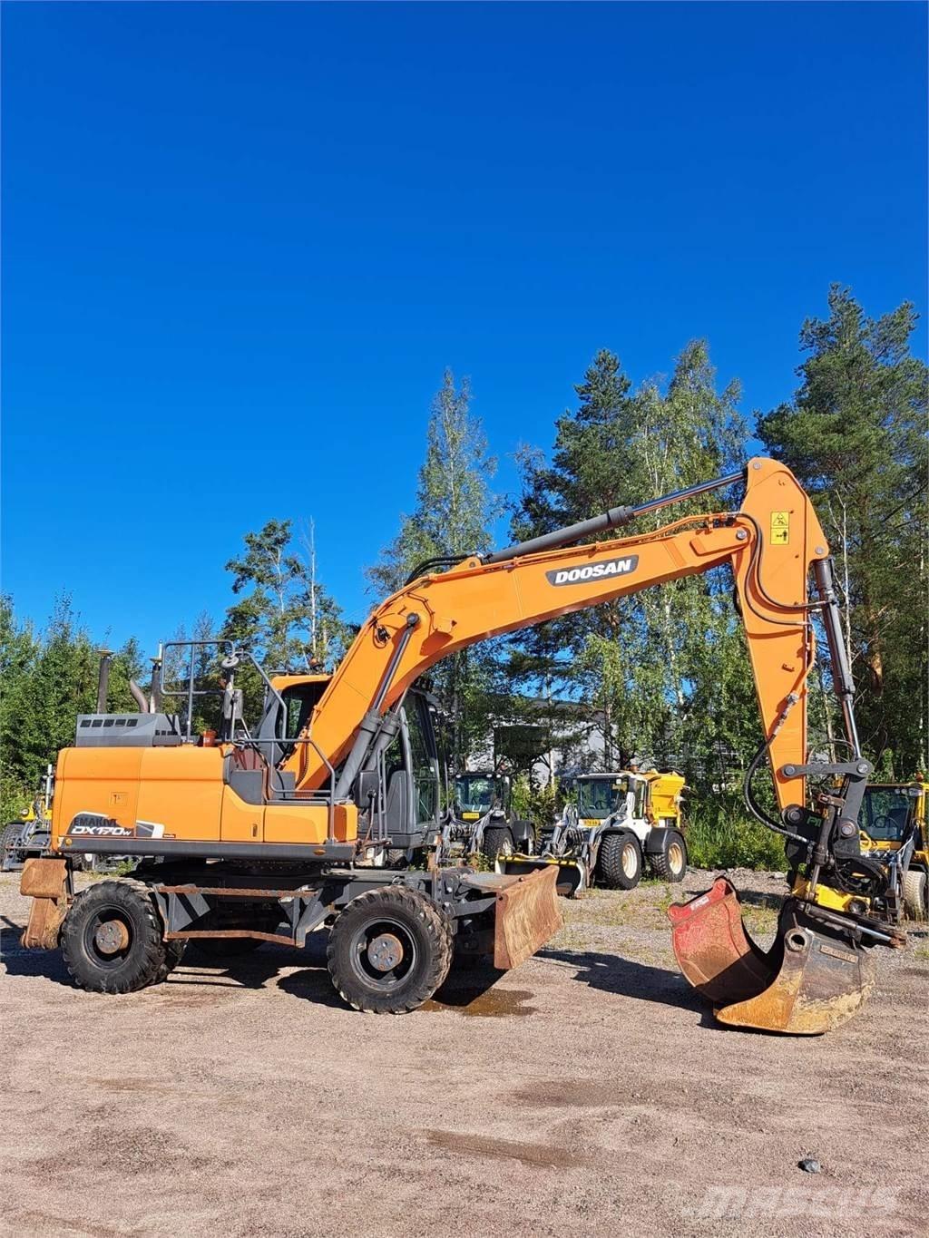 Doosan DX170W-5 ホイール式油圧ショベル（パワーショベル・ユンボ・バックホー）
