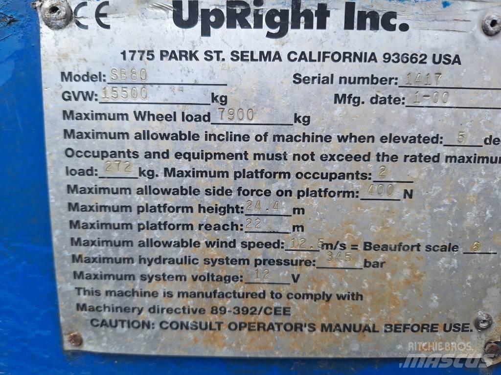 UpRight SB80 ブームリフト　直伸型